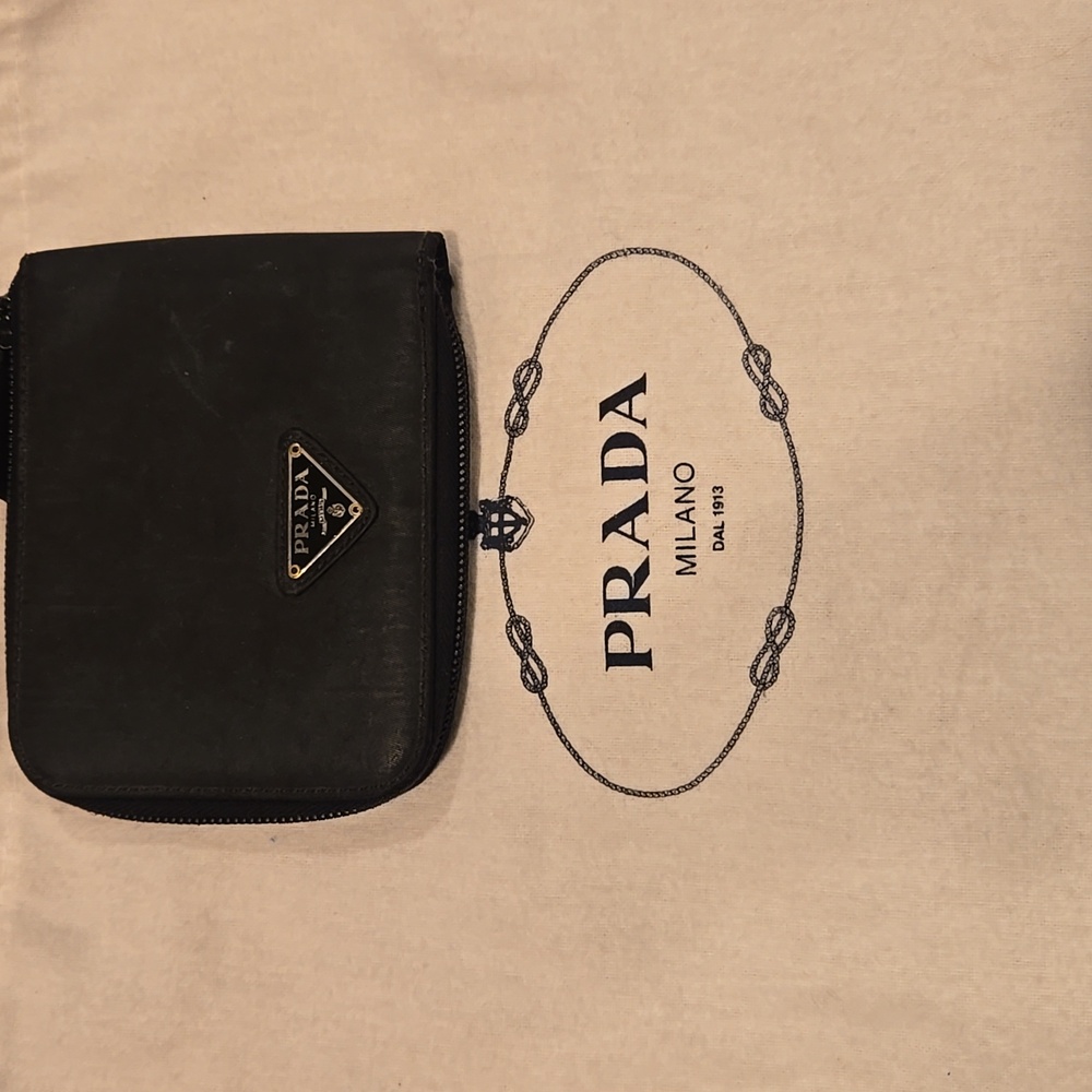 Prada Black Zip-Around Wallet